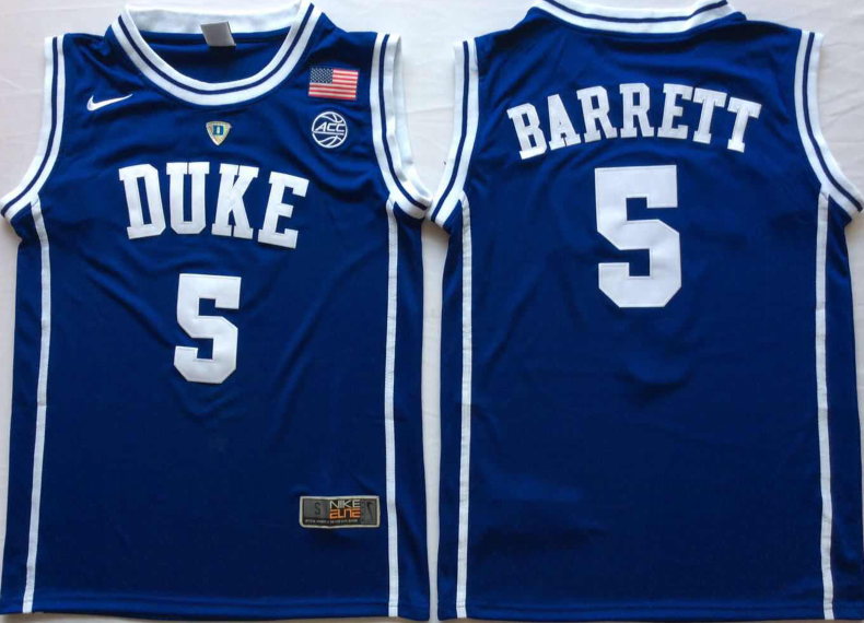 NCAA Men Duke Blue Devils Blue 5 BARRETT